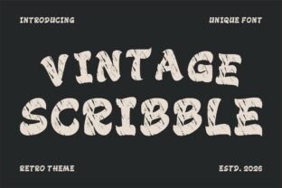 Vintage Scribble Font by Dreamspace.studio · Creative Fabrica