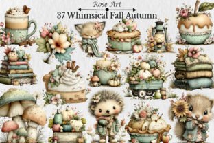 Whimsical Fall Autumn Clipart Graphic by Rose Art · Creative Fabrica