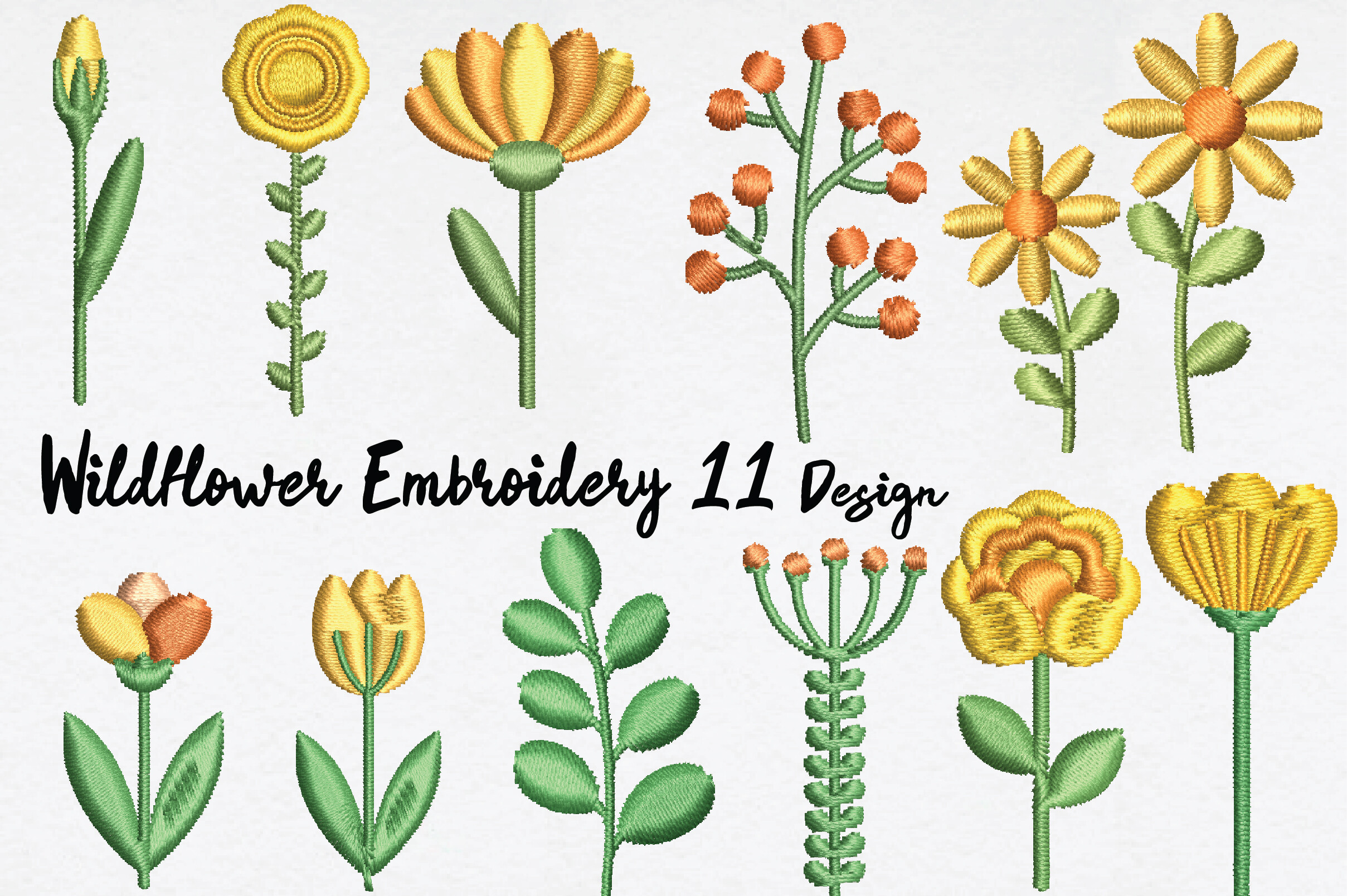 Wildflower Embroidery Bundle