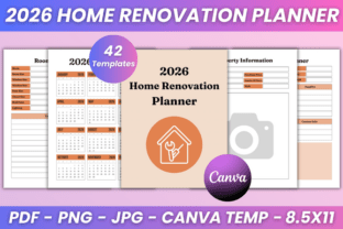 2026 Home Renovation Planner Kdp Graphic by DIGITAL PRINT BOX ...