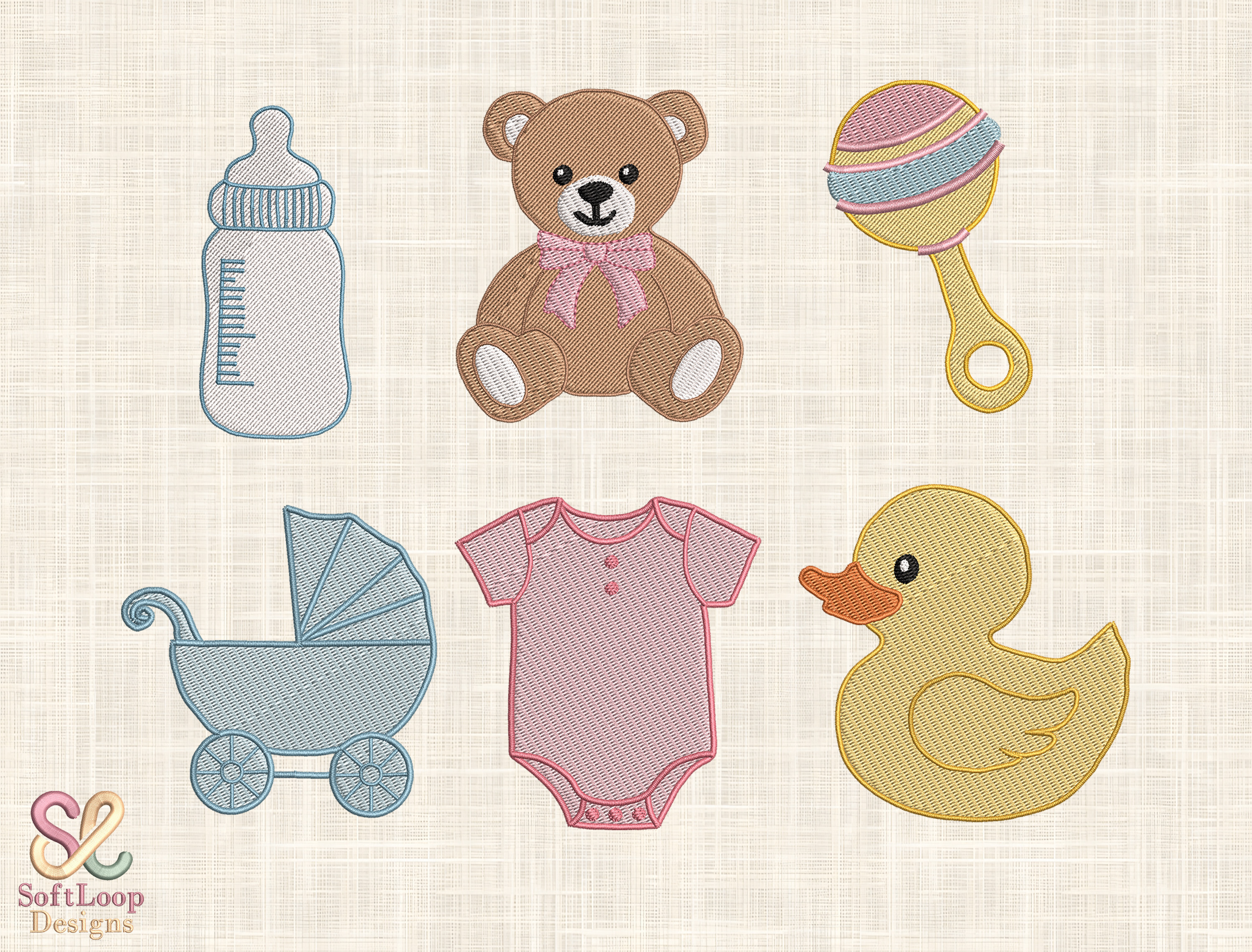 Baby Essentials Embroidery Design Set