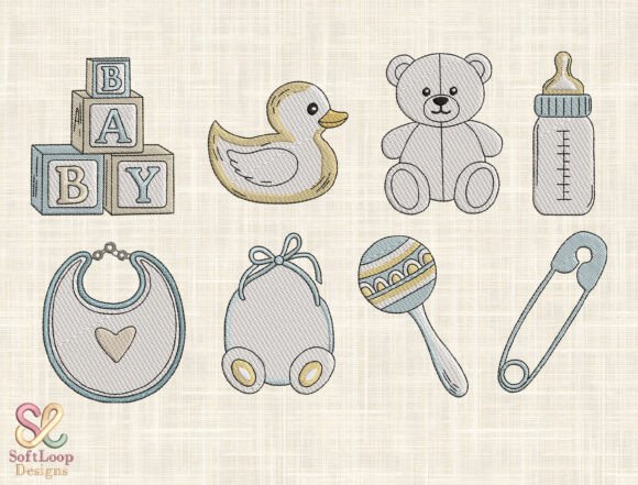 Baby Essentials Embroidery Design Set