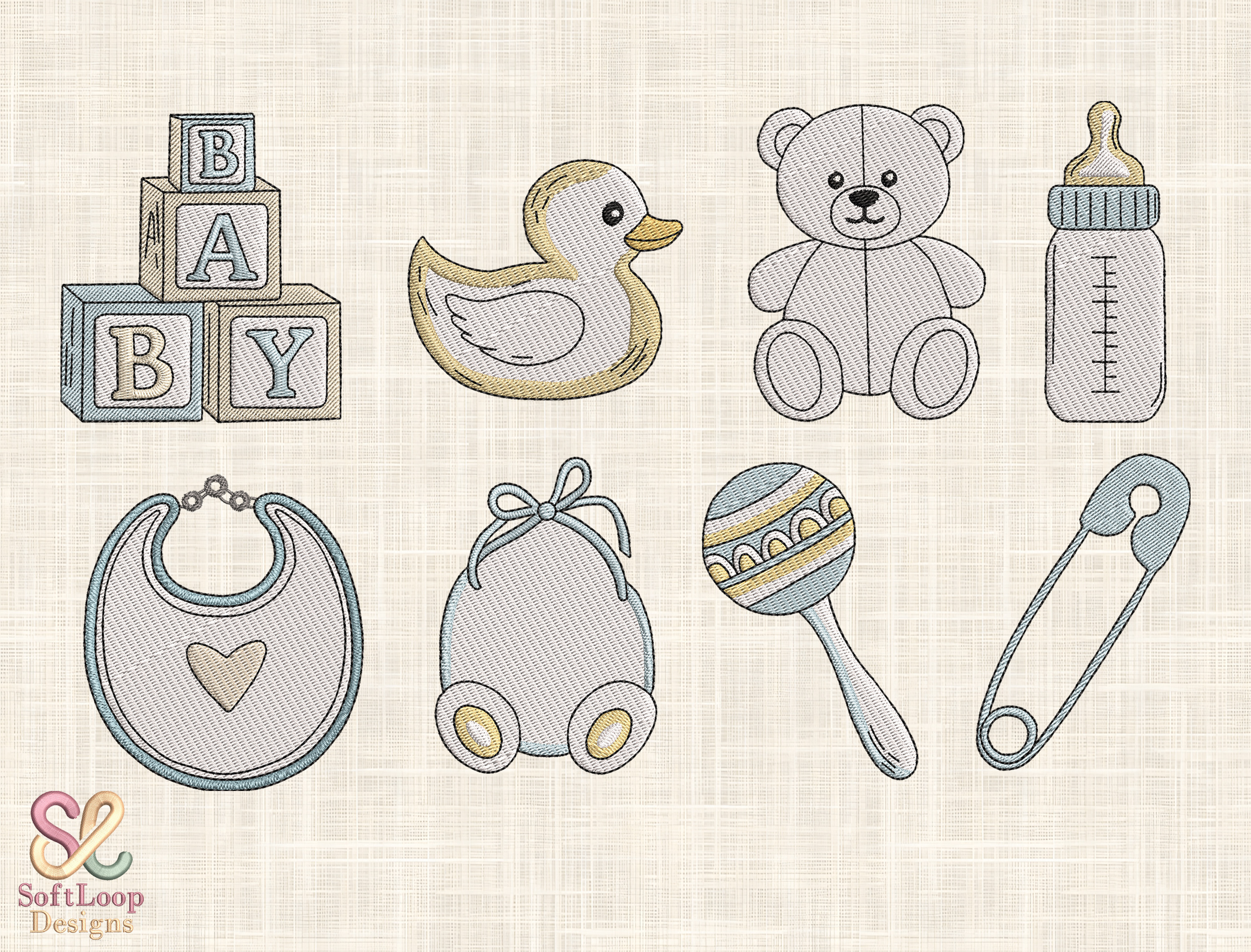 Baby Essentials Embroidery Design Set