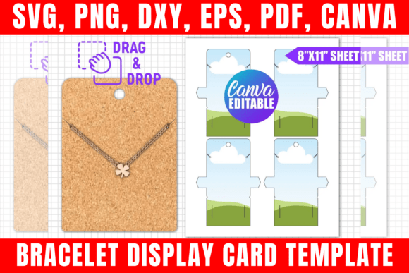 Bracelet Display Card Canva Template