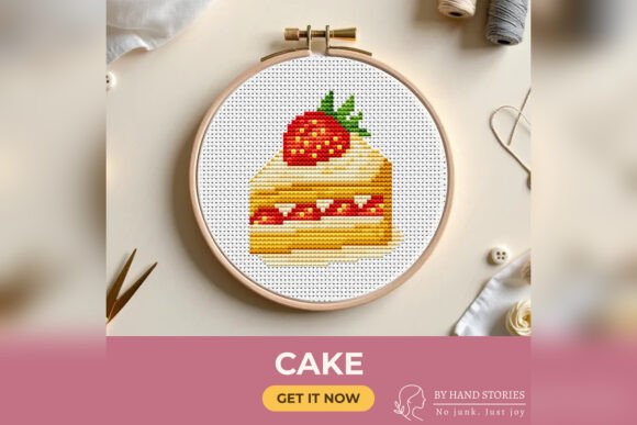 Cake Cross Stitch Pattern PDF