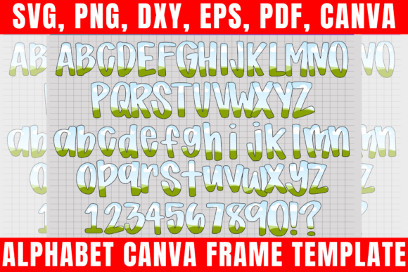 Canva Frame Template Alphabet Graphic Print Templates By freshzone228