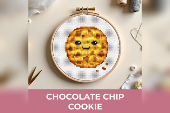 Chocolate Chip Cookie Cross Stitch Patte