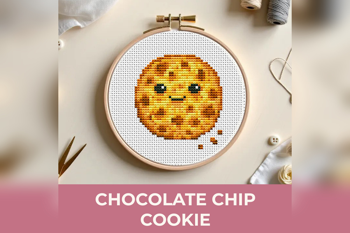 Chocolate Chip Cookie Cross Stitch Patte