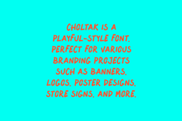 Choltak Font - Preview 4