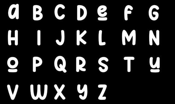 Color Scrawl Font PNG with transparent background - Preview 1