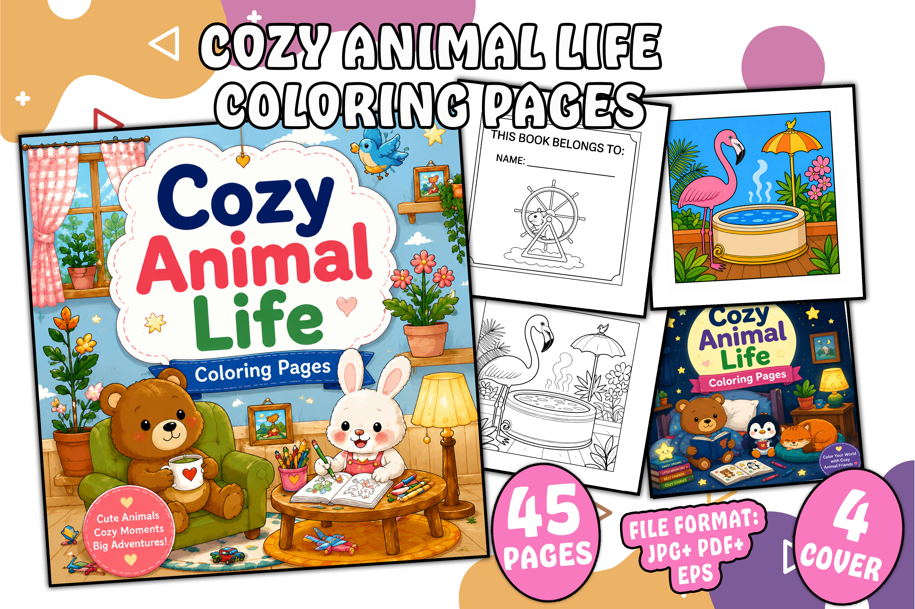 Cozy Animal Life Coloring Pages