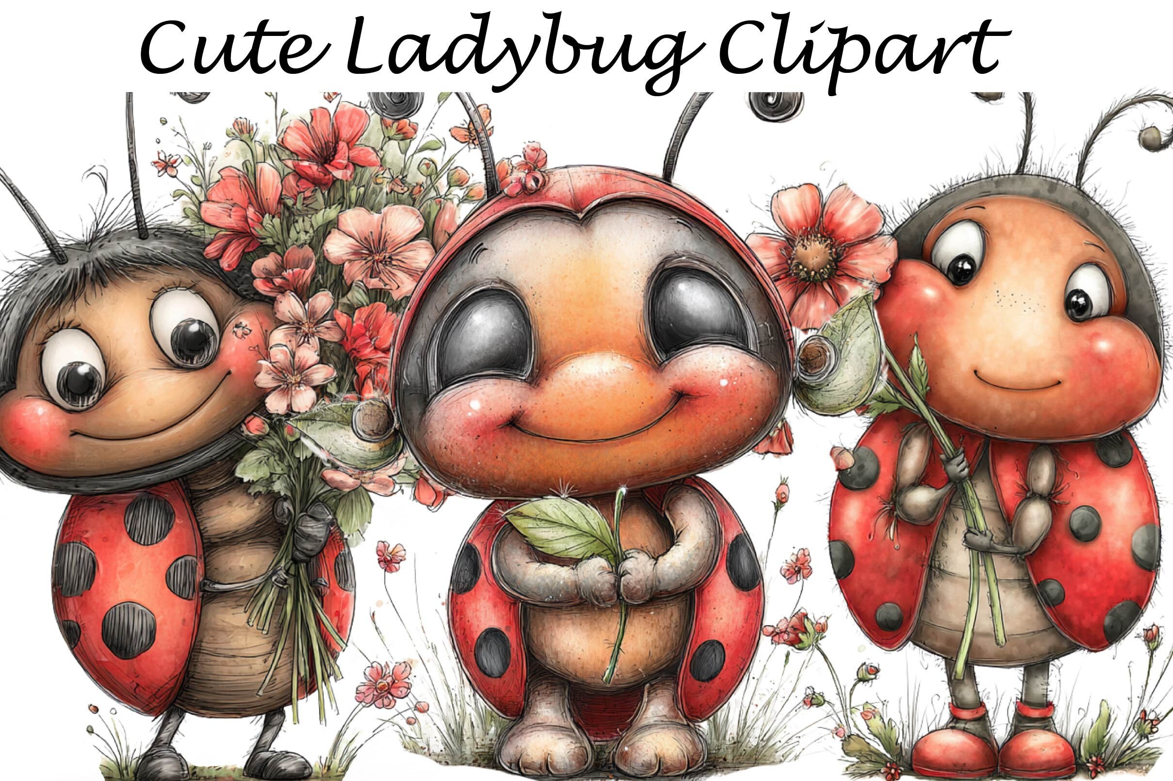 Cute Ladybug Clipart Graphic by clipart · Creative Fabrica