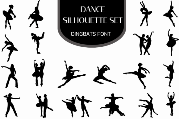 Preview of Dance Silhouette Set dingbat font