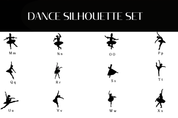 Dance Silhouette Set Font - Preview 2