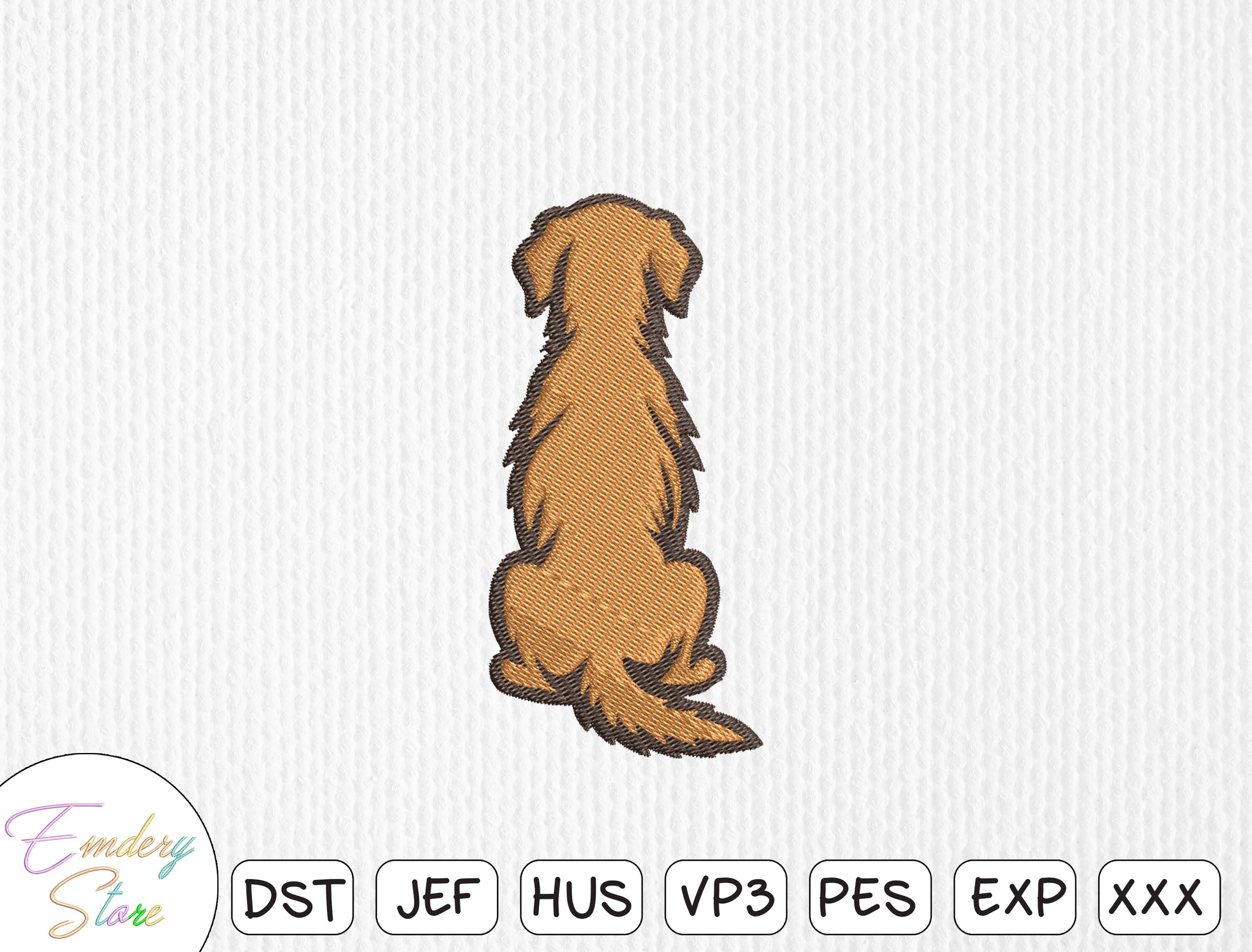 Dog Silhouette Embroidery Design
