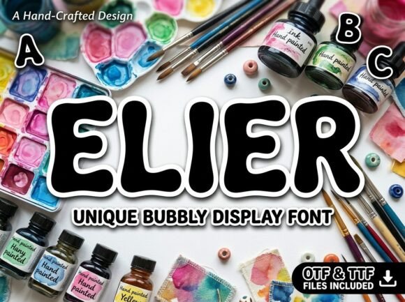 Elier Font PNG with transparent background - Preview 1