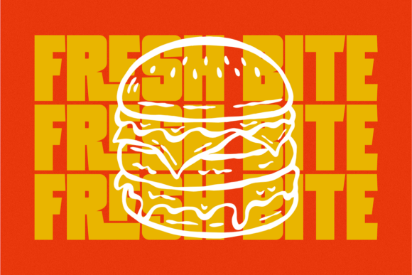 Fresh Burger Font font preview - 2