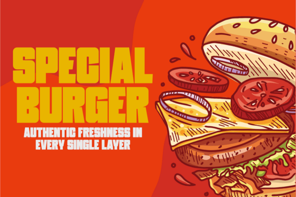 Fresh Burger Font font preview - 3