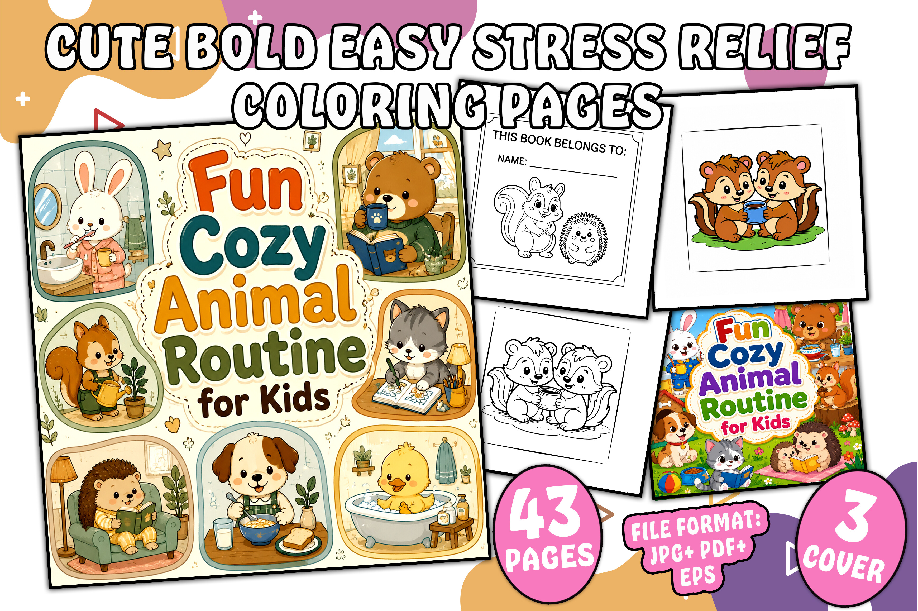 Fun Cozy Animal Routine Book for Kids