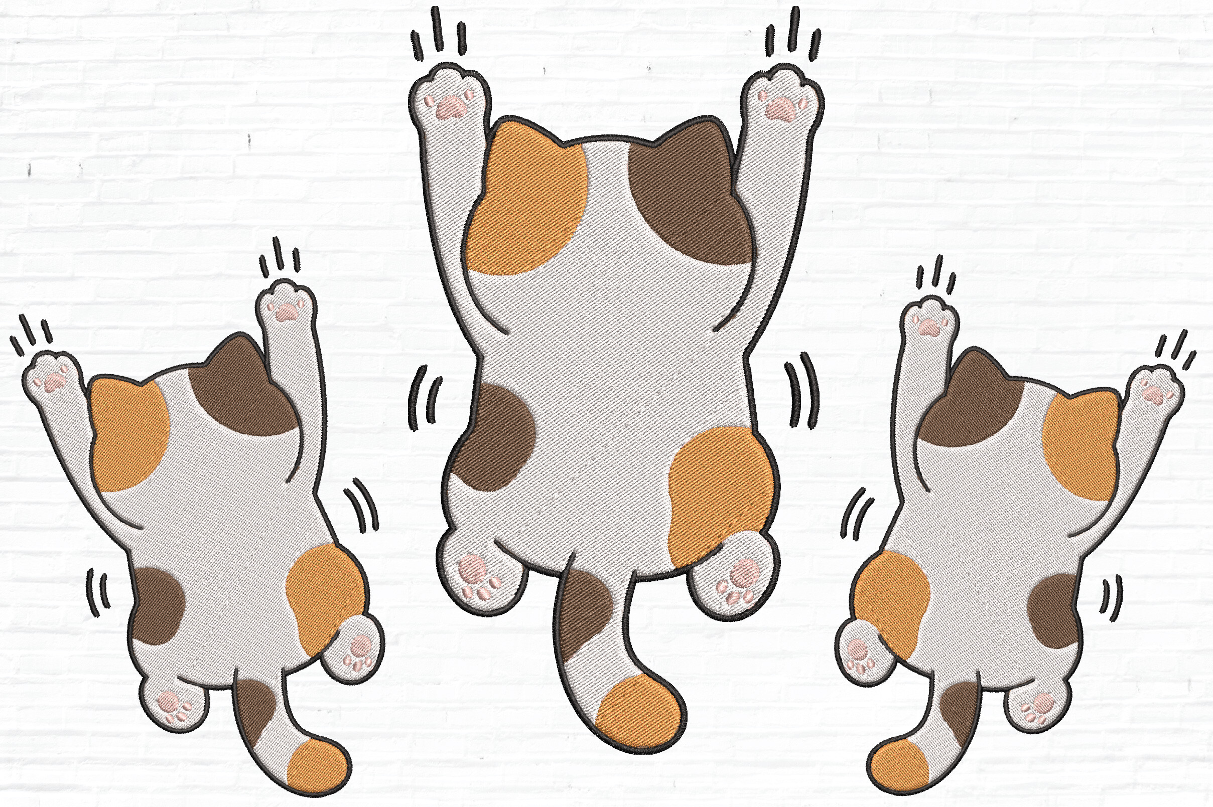 Funny Cat Embroidery Design