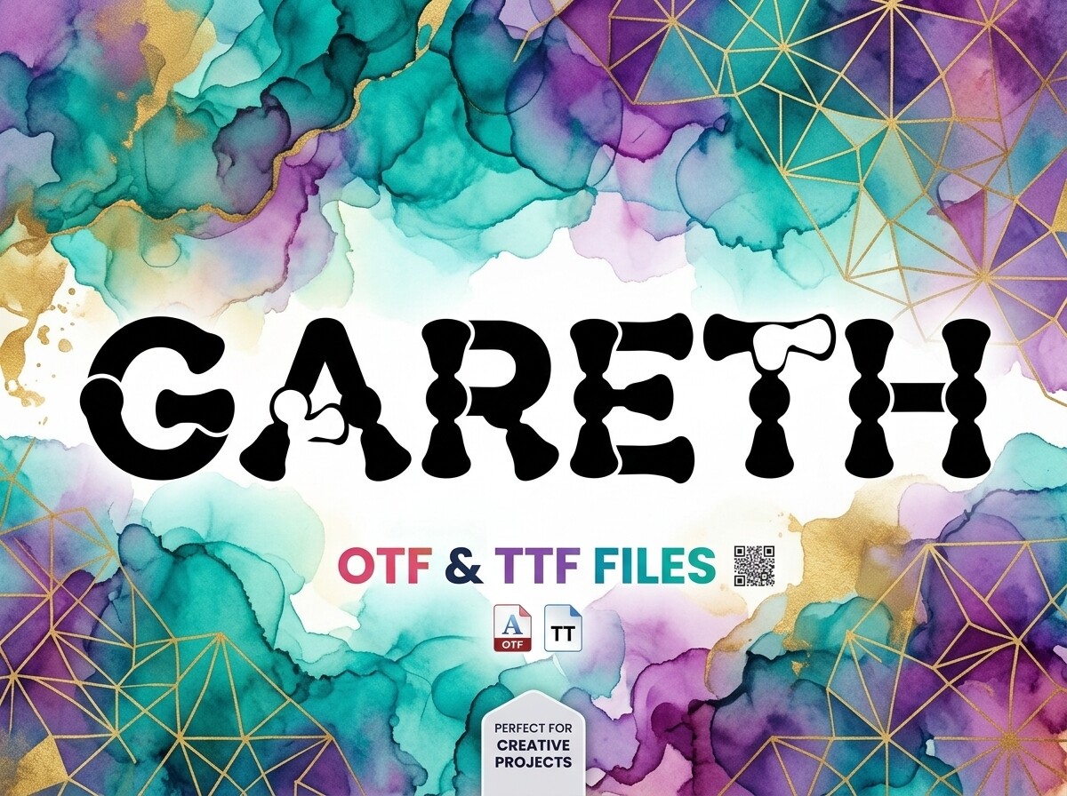Gareth preview: vivid display font