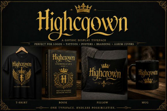 Highcrown Font PNG with transparent background - Preview 1