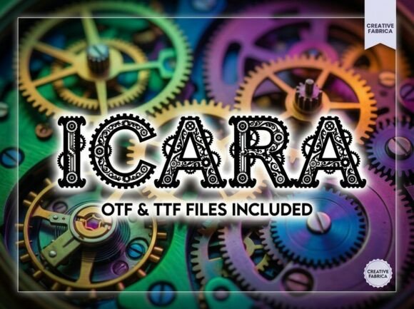 Icara Font PNG with transparent background - Preview 1
