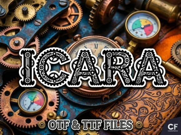 Icara Font PNG with transparent background - Preview 2