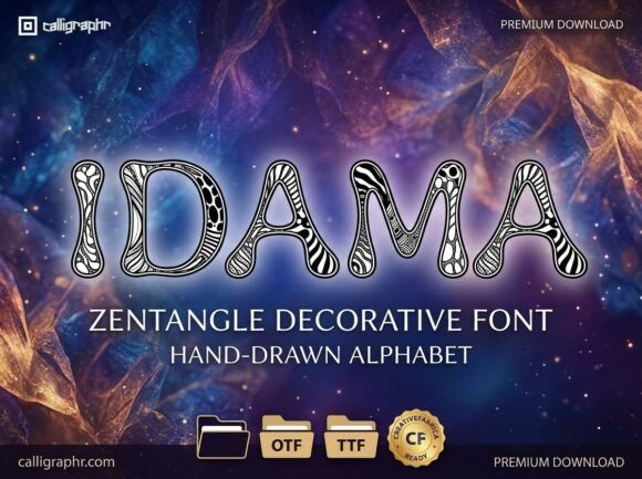 Idama Font PNG with transparent background - Preview 3