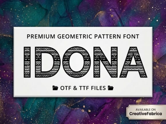 Idona Font PNG with transparent background - Preview 3