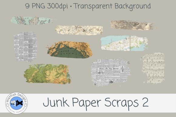 Junk Paper PNG Scraps 2