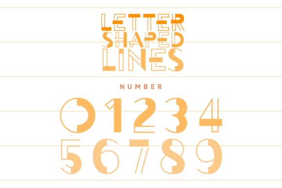 Letter Shaped Lines Font PNG with transparent background - Preview 4