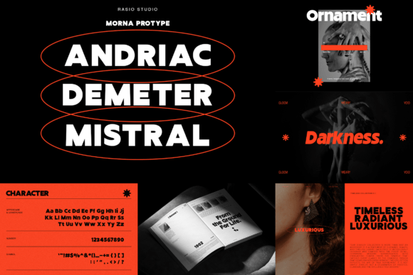 Massive Geometric Bundle Font PNG with transparent background - Preview 4