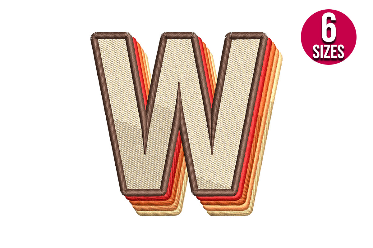 Retro Alphabet Letter W