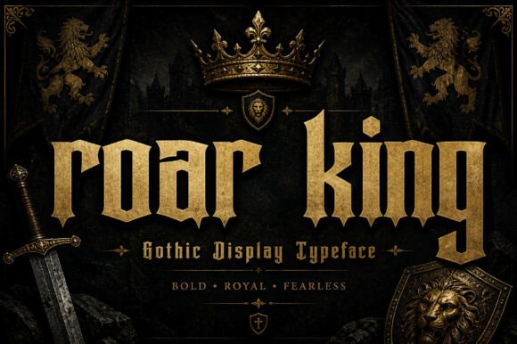 Roar King Font PNG with transparent background - Preview 1