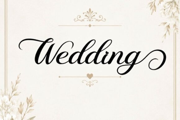 Romantic Amitha Font PNG with transparent background - Preview 1