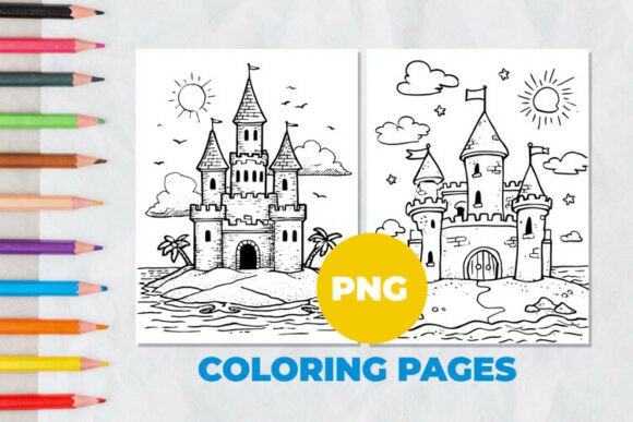 Sand Castle Coloring Page