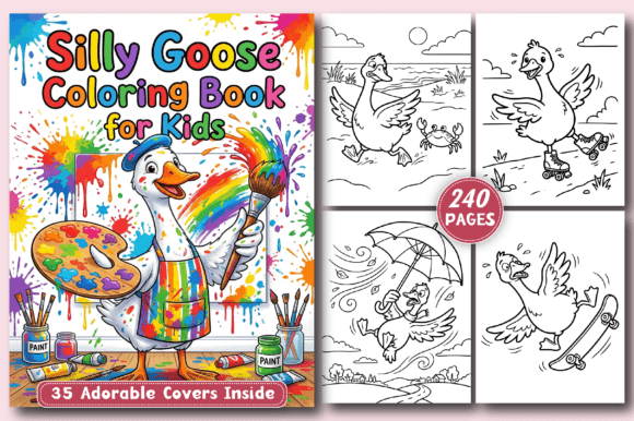 Silly Goose Coloring Book for Kids