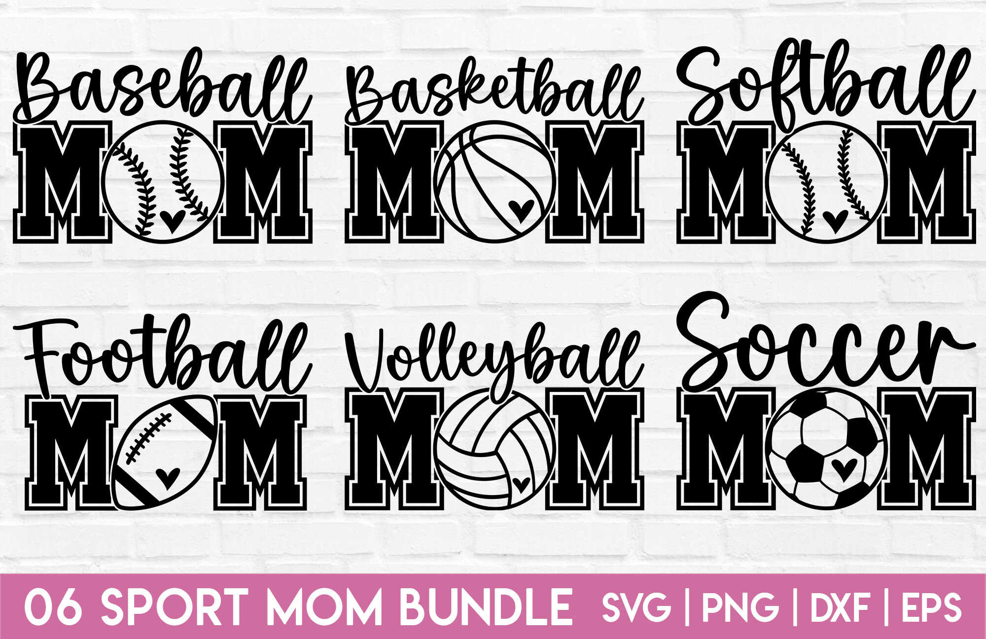 Sport Mom SVG Bundle - Baseball Football