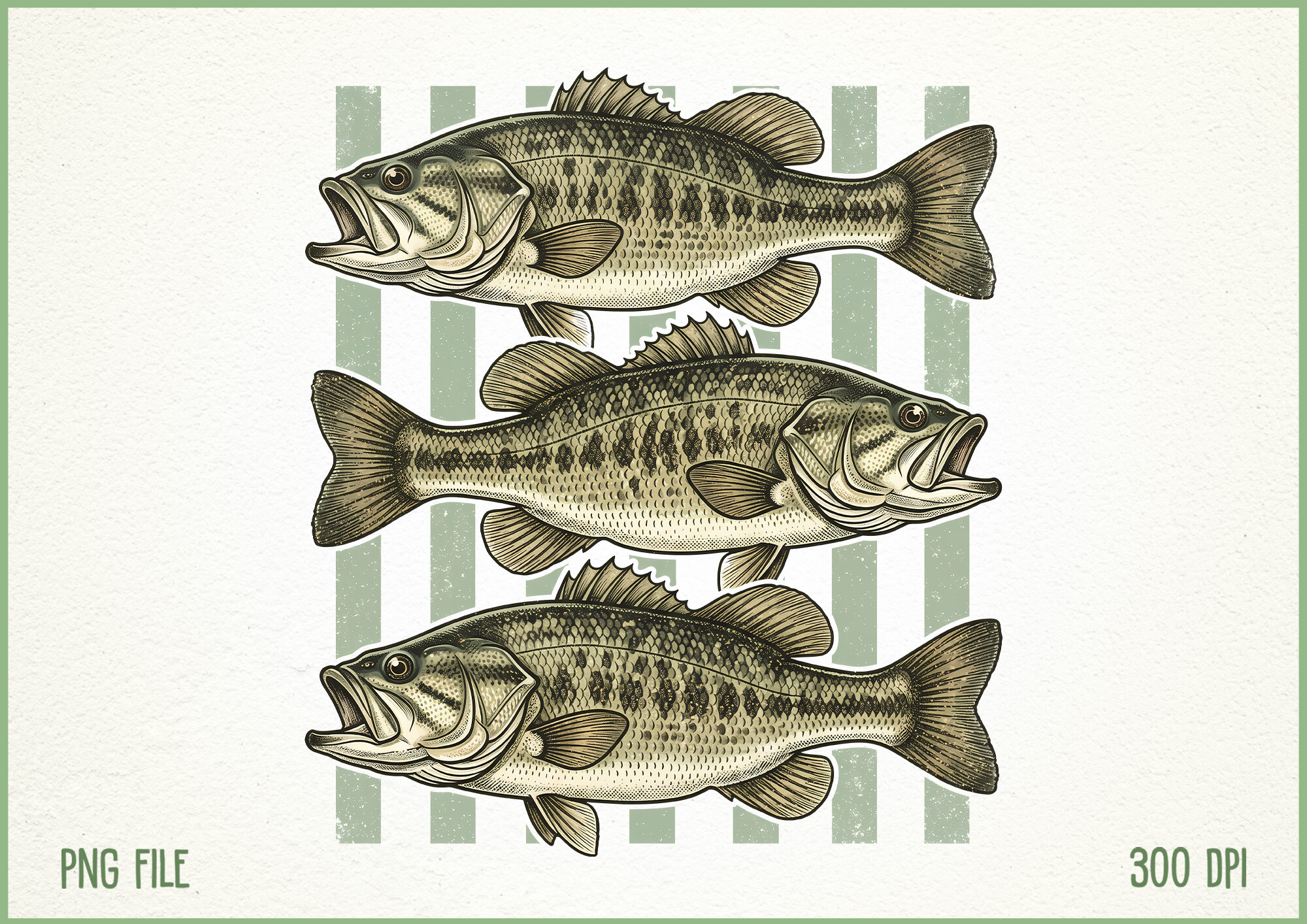 Vintage Bass Fishing Design Graphic by SoftInk Studio · Creative Fabrica