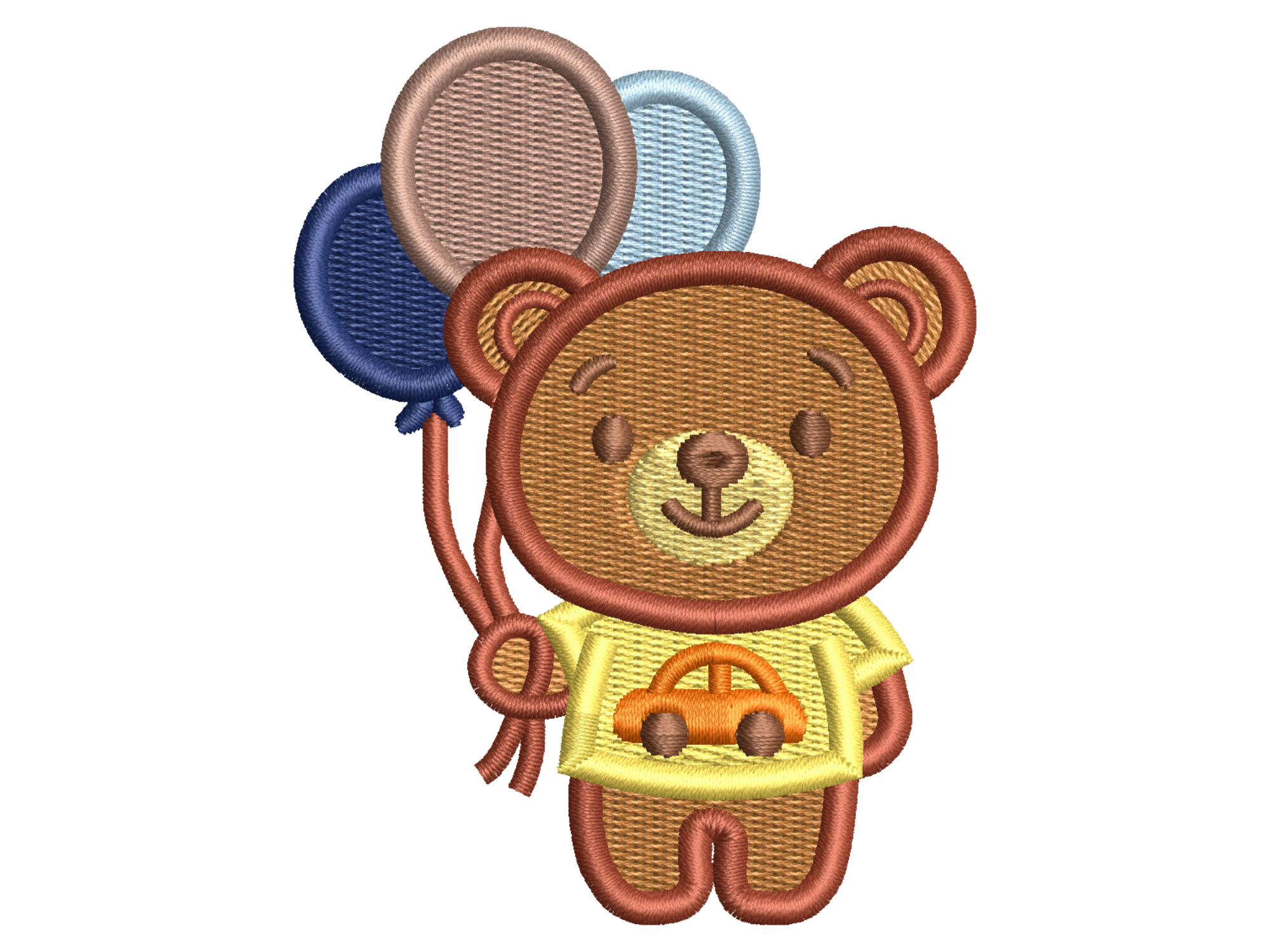 Balloon Teddy Embroidery