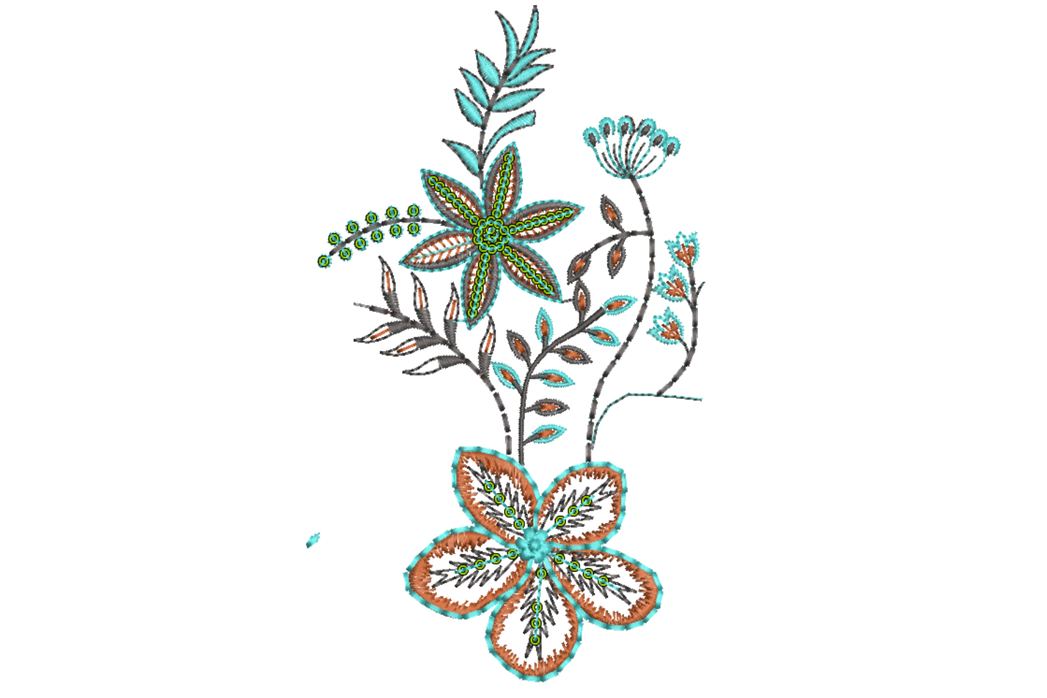 Beautiful Flower Embroidery Design