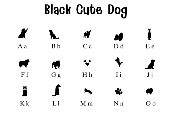 Black Cute Dog Font - Preview 1