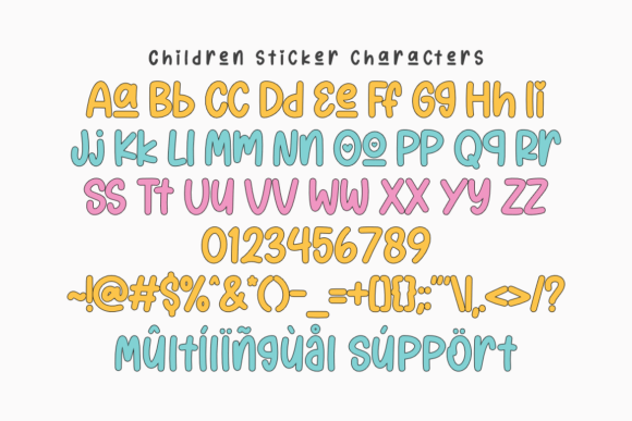 Children Sticker Font - Preview 1