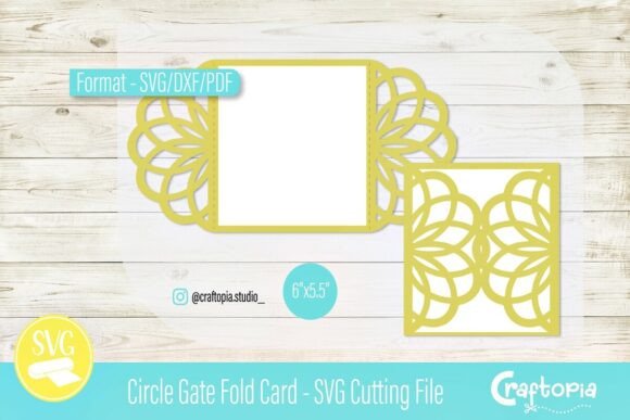 Circle Gate Fold Card – SVG Cutting File