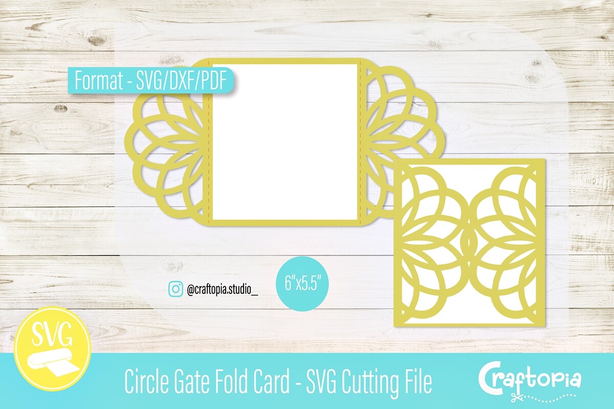 Circle Gate Fold Card – SVG Cutting File