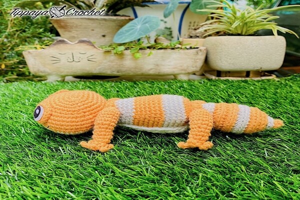 Crochet Fat Tail Gecko Amigurumi Pattern