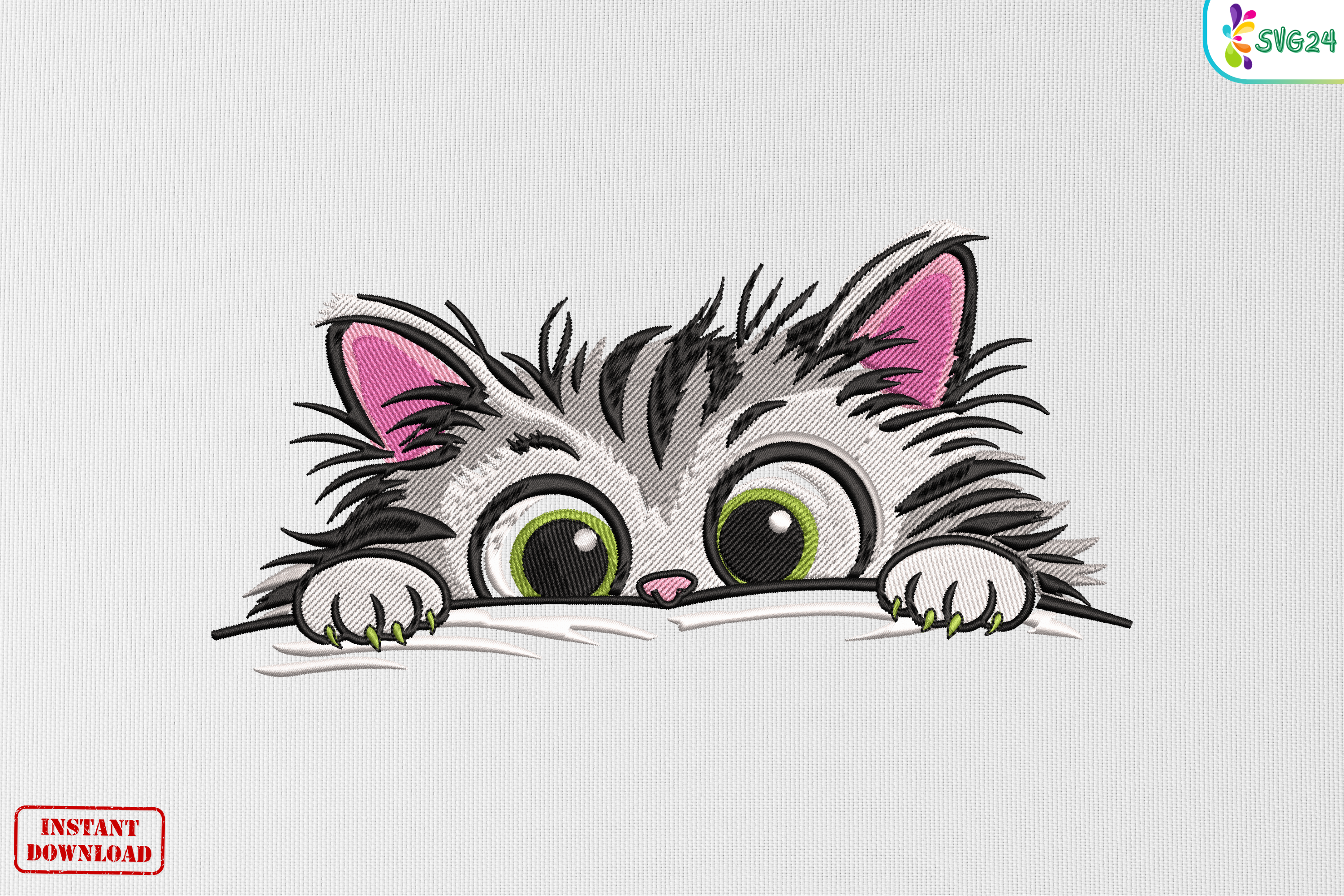 Cute Big Eyes Kitty Peek