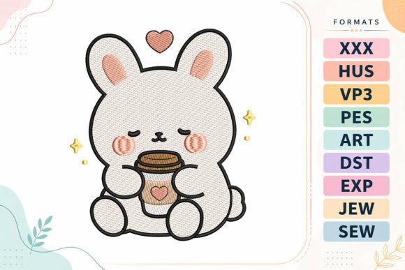 Cute Bunny Coffee Animal
