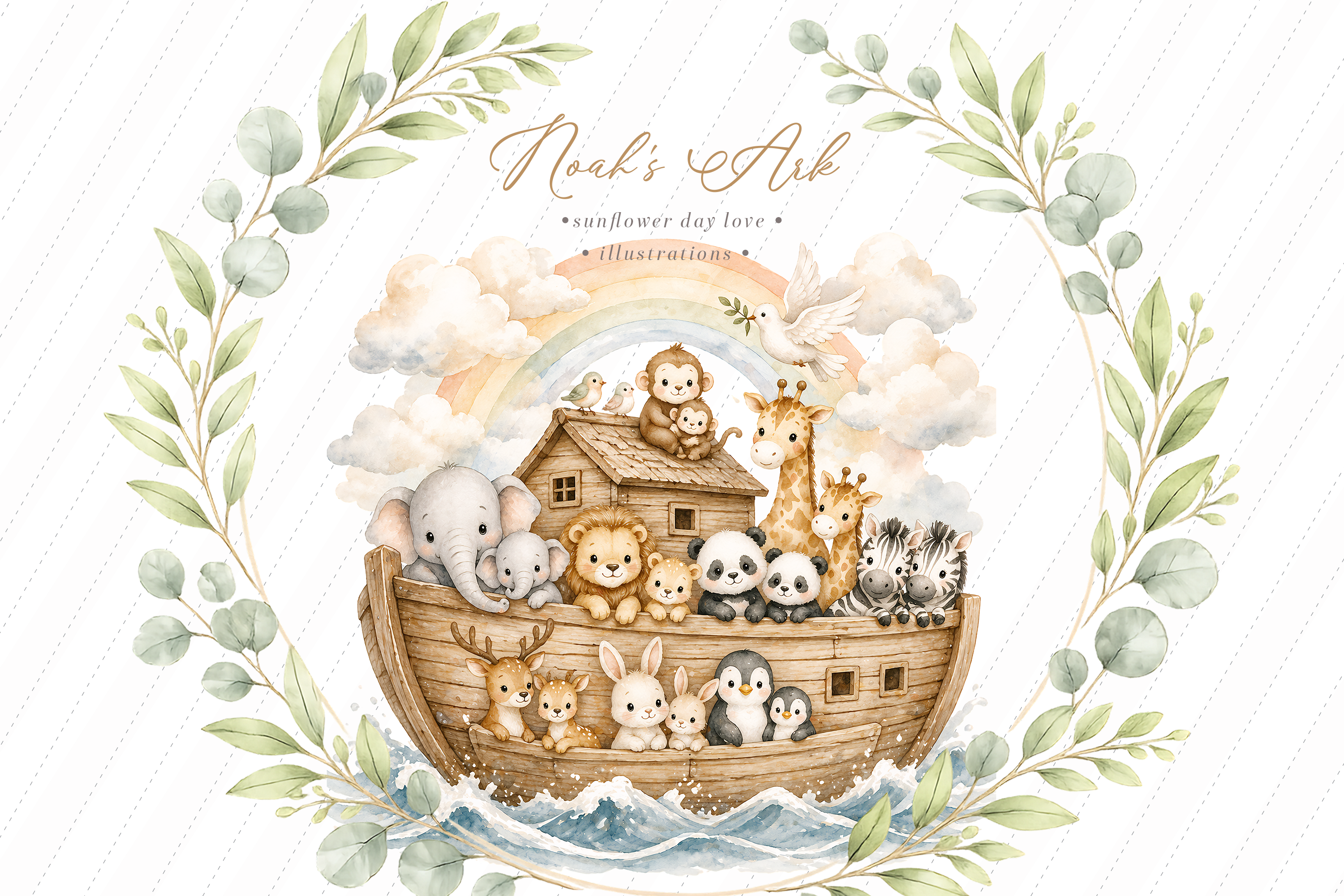 Cute Noah’s Ark Baby Clipart
